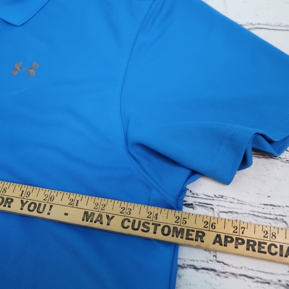 Under Armour Men's Bright Blue Polo Shirt - Picture 12 of 12